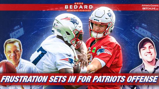 .@athleticgreens Podcast: Bedard Patriots Pod - Offense bottoms out as frustration sets in 08.08.22 taken at BSJ Headquarters (Patriots)